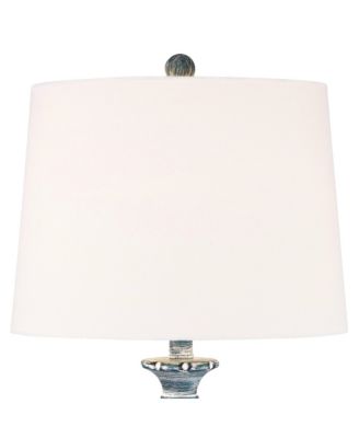Tanya Coastal Vintage Table Lamps 26 1/2" High Set of 2  with Table Top Dimmers  Fabric Drum for Bedroom Living Room Kids
