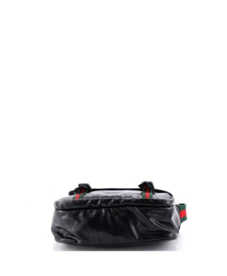 Small Web Buckle Messenger Bag GG Coated Canvas