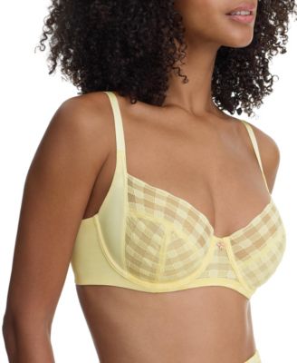 Women's Bonbon Full Coverage Gingham Lace Bra