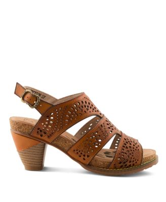 L`Artiste Perfdfection Women s Leather Sandal with Hand-painted Comfort Fit