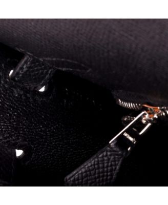 Kelly 25 Handbag Black Epsom with Palladium Hardware