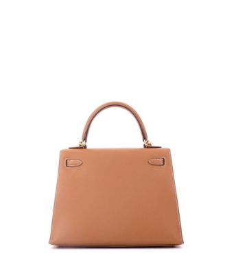 Kelly 25 Handbag Brown Epsom with Gold Hardware