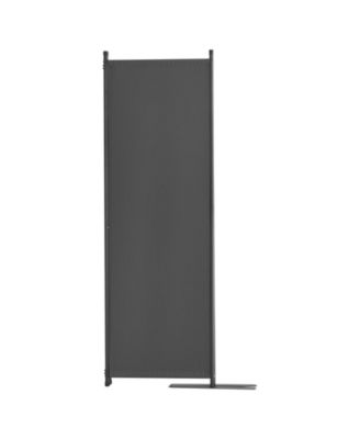 4-Panel Freestanding Fabric Room Divider with Metal Frame