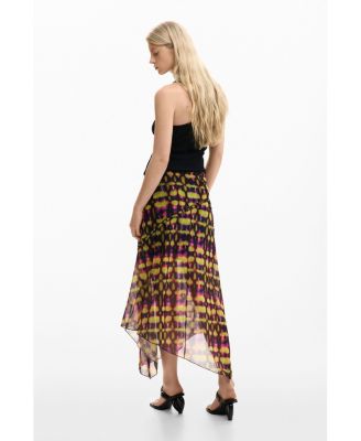 Women's Asymmetrical printed skirt
