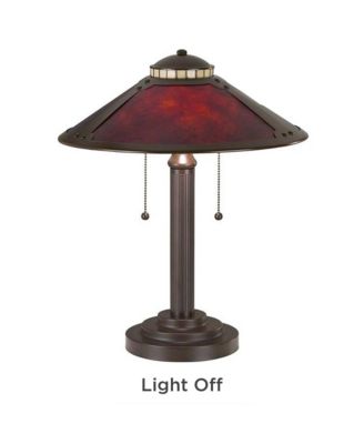 Mica Mission Desk Lamps 18 1/2" High Set of 2 Oil Rubbed Bronze for Bedroom Living Room Bedside Nightstand