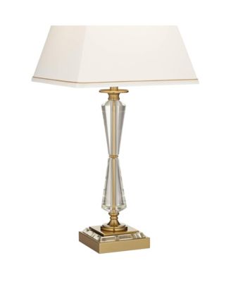 Heath 31 5/8" Tall Large Traditional End Table Lamp USB Port Luxe Crystal Single Living Room Charging