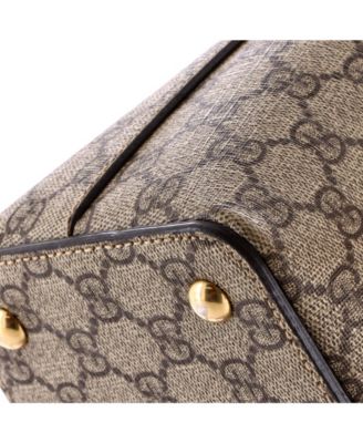 Small Linea A Convertible Tote GG Coated Canvas and Leather