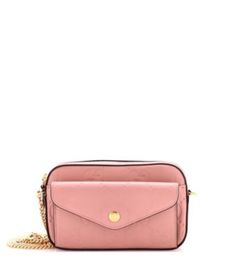 Super Mini Front Pocket Chain Shoulder Bag Jumbo GG Embossed Leather