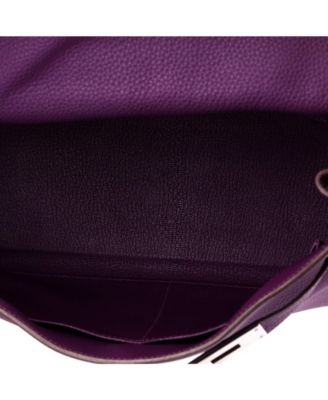 Kelly 32 Handbag Purple Togo with Palladium Hardware