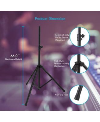 Universal Stand Kit-Height Adjustable 3.6  -5.6  Tall Sound Equipment Tripod Mount for Speakers (PMDK102)
