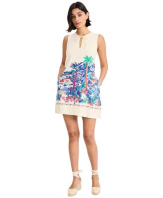 Women's Sleeveless Front-Tie Mini Dress