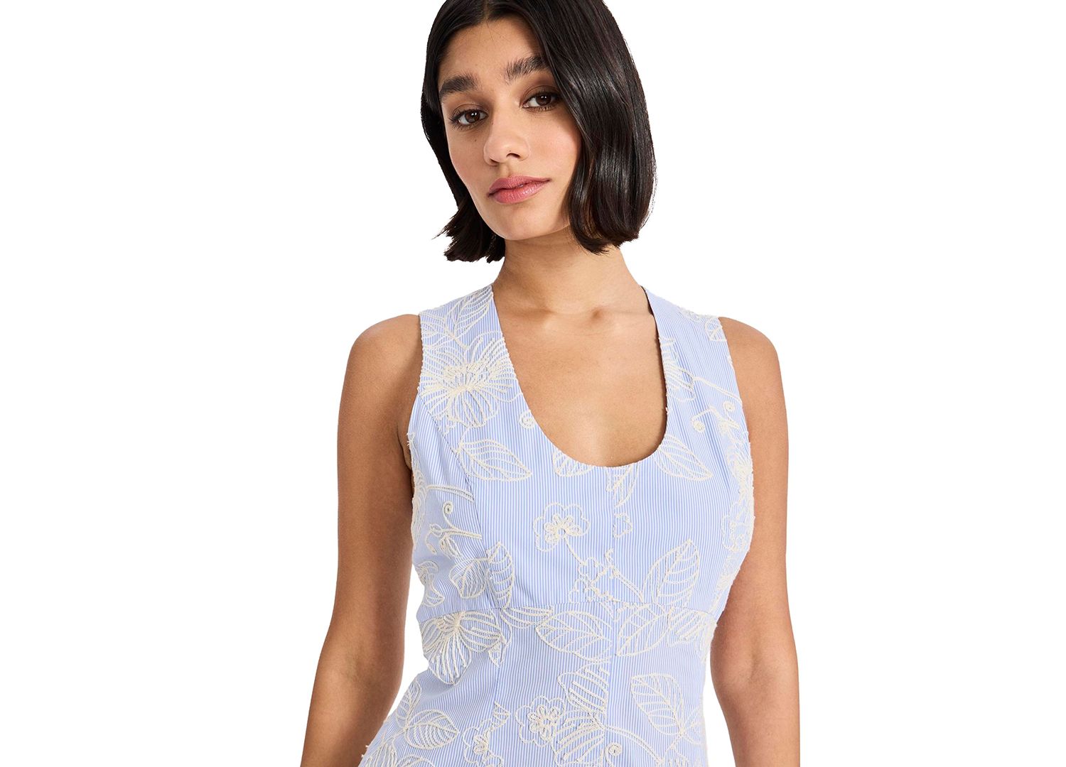 Women's Sleeveless Scoop Neck Midi Dress
