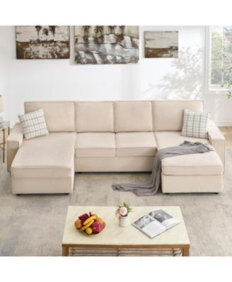 Modular Sectional Sofa, 7-Seat U-Shaped Couch with Washable Covers, Deep Seat Cloud Sofa