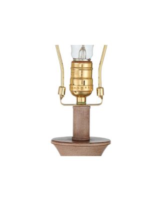 Avery Traditional Table Lamps 25" High Set of 2 Faux Wood with USB Charging Port LED Touch On Off for Living Room Home Desk