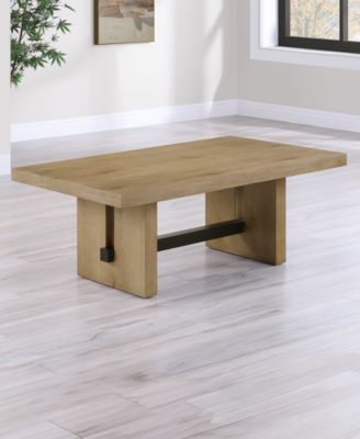 Macai 48" Wood Rectangle Coffee Table