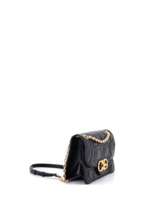 Medium Gancini Turnlock Flap Bag Gancini Quilted Leather