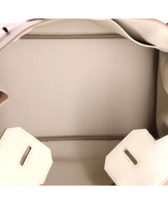 Birkin 30 Handbag Light Togo with Palladium Hardware