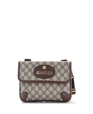 Small Neo Vintage Flap Messenger GG Coated Canvas