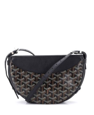 Hirondelle Shoulder Bag Coated Canvas and Leather