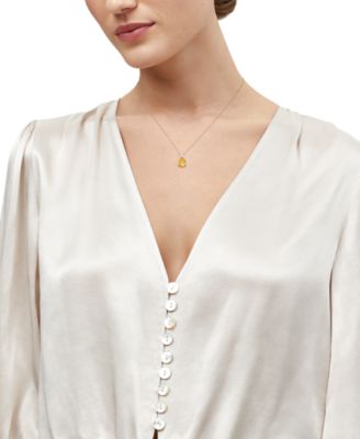 Amethyst (1-1/2 ct. t.w.) & Diamond Accent Drop Pendant Necklace in 14k Yellow Gold (Also Available in Multi-Stones)