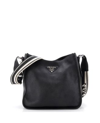 Medium Logo Strap Hobo Leather