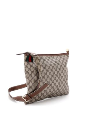 Large Web Loop Flat Messenger GG Coated Canvas