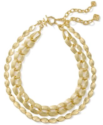 Kira 14k Gold-Tone Over Brass Multi Strand Necklace