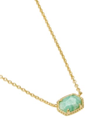 Daphne Amazonite 14k Gold-Tone Over Brass Short Pendant Necklace