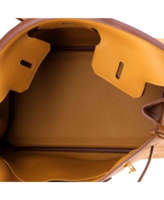 Birkin 25 Handbag Brown Swift with Gold Hardware