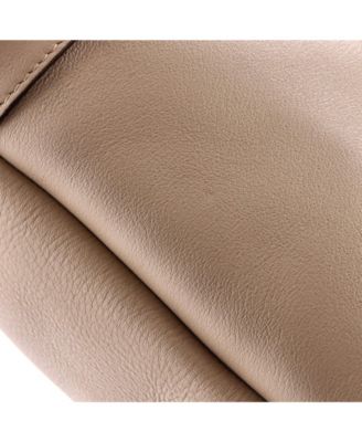 Small Diana Bamboo Handle Round Tote Leather