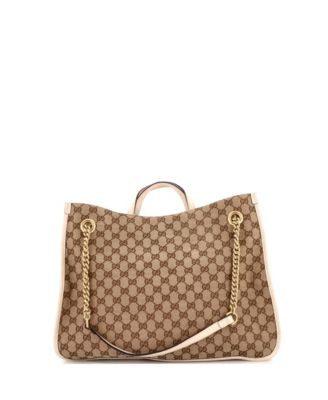 Large Horsebit 1955 Chain Tote GG Canvas with Leather