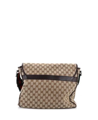 Medium Web Strap Flap Messenger GG Canvas