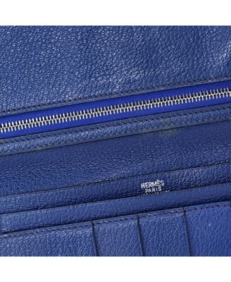 Pre-Owned HERMES Long Bearn Wallet Chevre Mysore