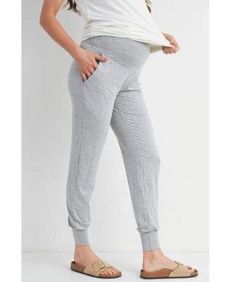 Maternity Over-the-Belly Pull-On Joggers With Side Pockets