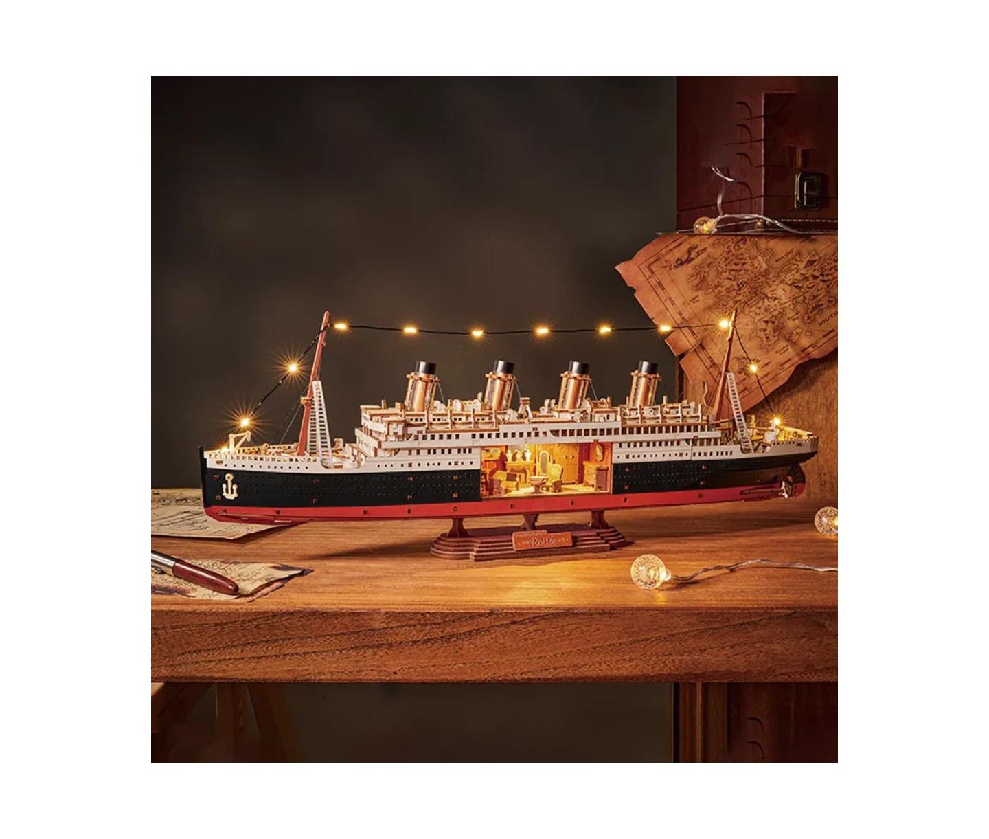 Детская игрушка Flash Popup 3D Puzzle 1912 Ocean Liner 433pcs DIY Lights Up — фото 5