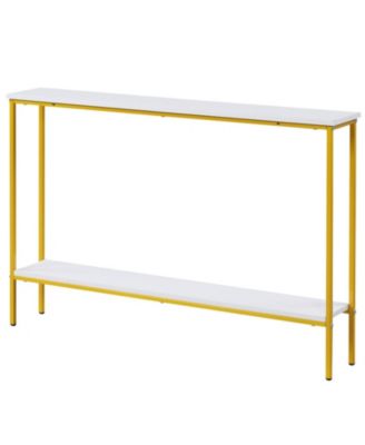 44 in Ultra-Slim Console Table with Lower Shelf and Anti-Tipping Kits