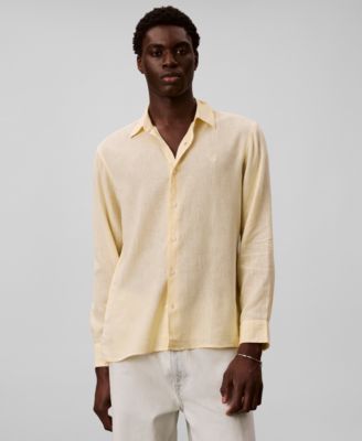 Men's Solid Linen-Blend Shirt