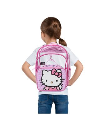 2-Piece 16" Kids Clear Backpack and Lunch Box Set For School And Travel