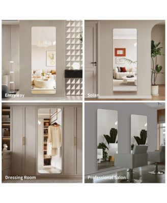 60" x 15" Full Body Wall Mirror with Rounded Corners, 5mm Explosion Proof