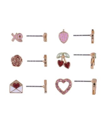 6-pack Earring Set Brass Material