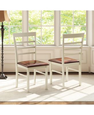 PU Leather Wooden Dining Chairs Set of Two