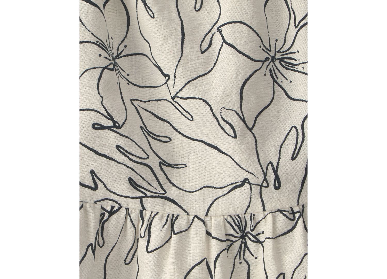 Baby Girls' Linen Blend Floral Dress