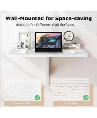 31.5 x 23.5 Inch Wall Mounted Folding Table for Small Spaces