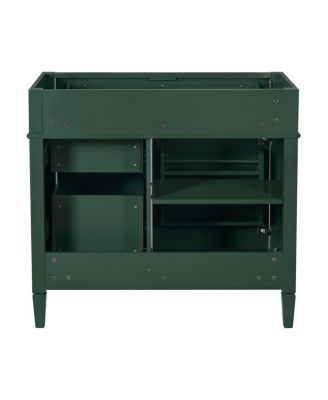 36 Inch Modern Bathroom Vanity without Top Sink, Soft Close Drawers and Adjustable Shelf for Small Spaces