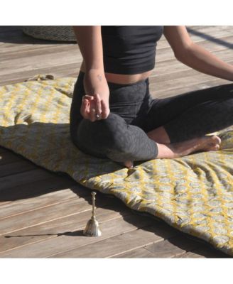 Block Print Yoga Mat and towel