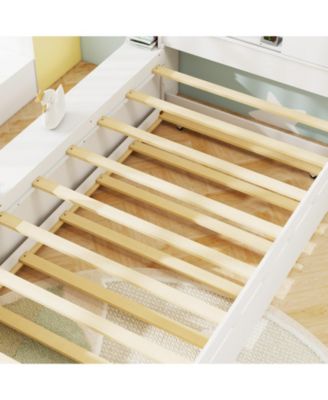 Bed Frame with Trundle and Built In Power Outlets