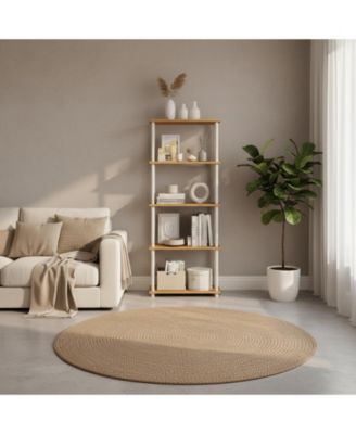 3-Tier Bookshelf Compact Display Rack Modern Minimalist Wood Storage for Living Room Bedroom Home Office