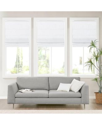 Linen Blend Total Blackout Flat Fold Cordless Roman Shade