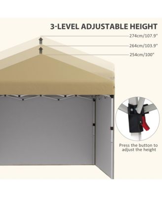 10' x 10' Pop Up Canopy with 3 Sidewalls and Carry Bag