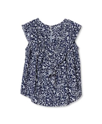Girls Breezy V-Neck Ruffle Top